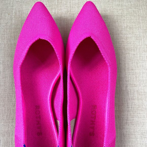 Rothy's Shoes - Rothy's Bright Hot Pink Pointed Toe Flats